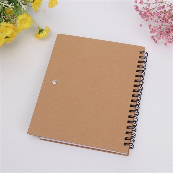 Recycled Spiral Notebook With Pen & Sticky Notes - Recycled Spiral Notebook With Pen & Sticky Notes - Image 1 of 3