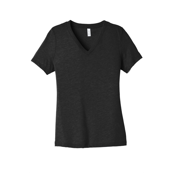 BELLA+CANVAS Women's Relaxed Heather CVC V-Neck Tee - BELLA+CANVAS Women's Relaxed Heather CVC V-Neck Tee - Image 3 of 28