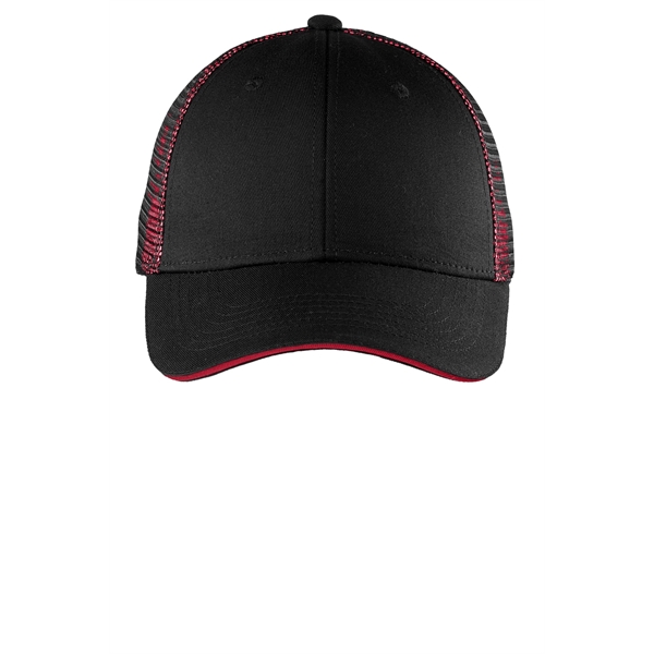 Port Authority Double Mesh Snapback Sandwich Bill Cap. - Port Authority Double Mesh Snapback Sandwich Bill Cap. - Image 6 of 9