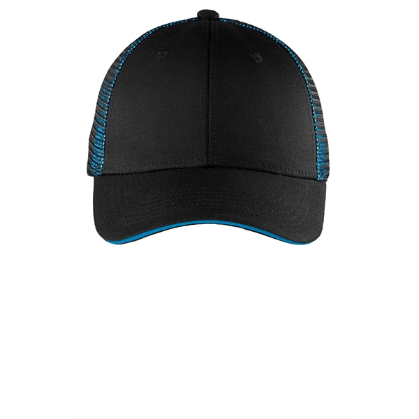 Port Authority Double Mesh Snapback Sandwich Bill Cap. - Port Authority Double Mesh Snapback Sandwich Bill Cap. - Image 7 of 9
