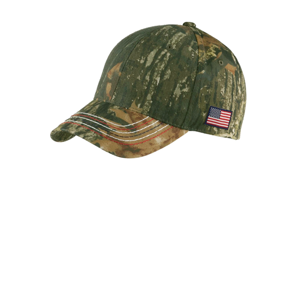 Port Authority Americana Contrast Stitch Camouflage Cap. - Port Authority Americana Contrast Stitch Camouflage Cap. - Image 0 of 4