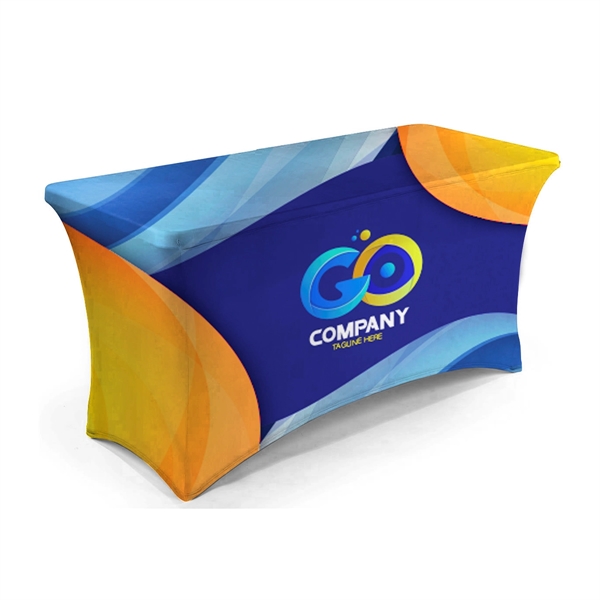 Spandex Poly Table Cover-Full Coverage - Dye Sublimation - Spandex Poly Table Cover-Full Coverage - Dye Sublimation - Image 2 of 3