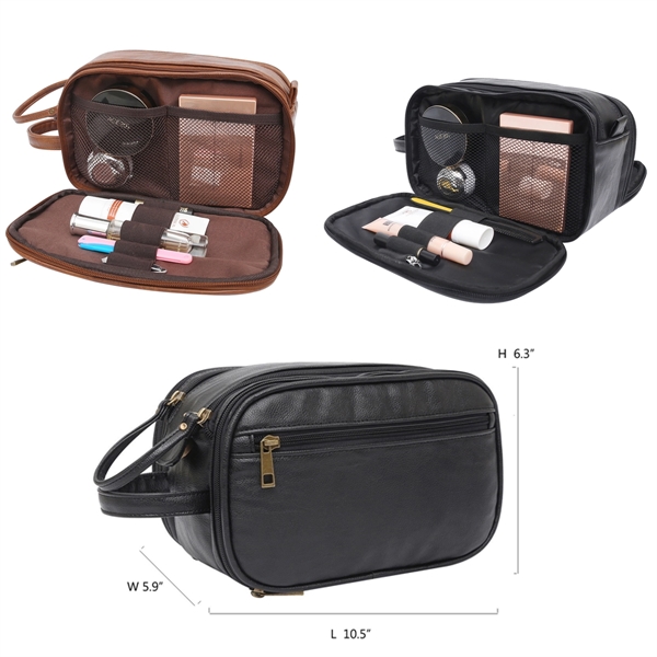 Men Leather Toiletry Bag - Men Leather Toiletry Bag - Image 3 of 3