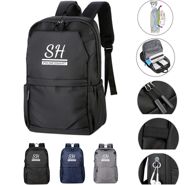 14 inch Laptop Backpack With USB Charging Port - 14 inch Laptop Backpack With USB Charging Port - Image 0 of 2