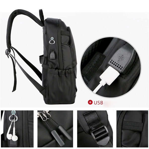 14 inch Laptop Backpack With USB Charging Port - 14 inch Laptop Backpack With USB Charging Port - Image 2 of 2