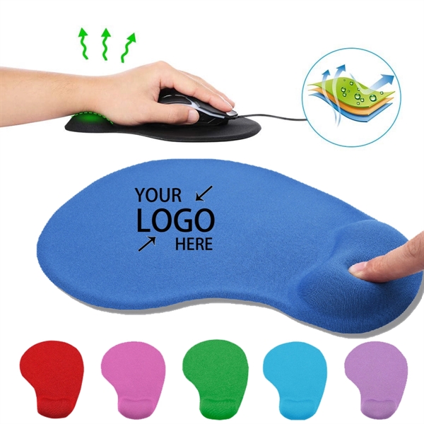 Promotional Mouse Pad with Wrist Support - Promotional Mouse Pad with Wrist Support - Image 0 of 12