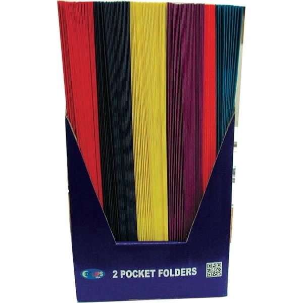 E-Clips Paper 2 Pocket Folder - Assorted Colors