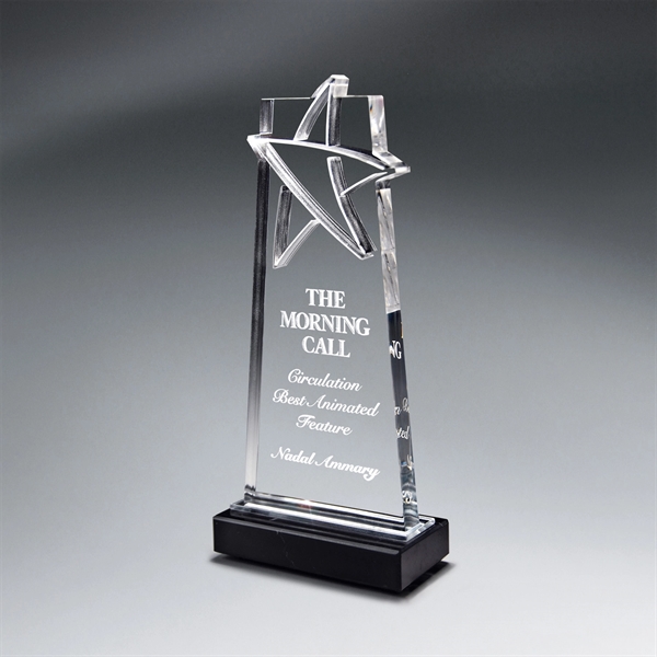 Star Tower Award on Marble Base, Lrg