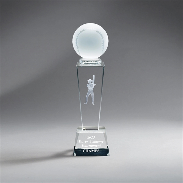 Crystal Column Award with Ball, Female Softball - Crystal Column Award with Ball, Female Softball - Image 0 of 0