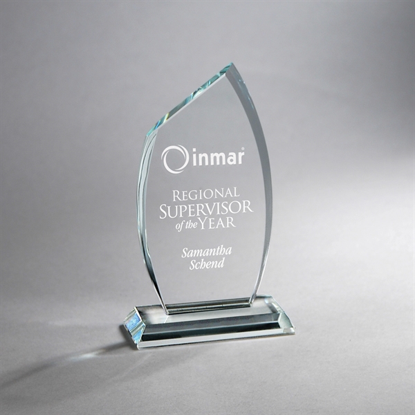 Modern Flame Clear Crystal Award
