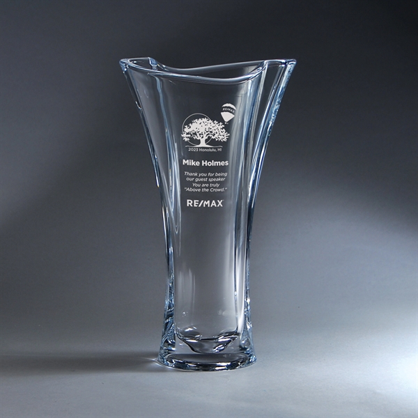 Clear Vase, 12" tall