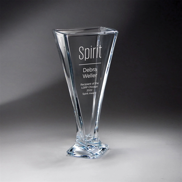 Clear Angular Vase