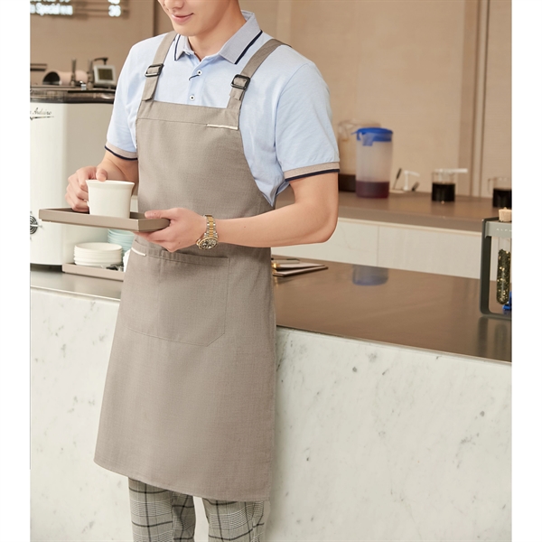 Serge Kitchen Aprons w/ Shoulder support strap & 2 pockets - Serge Kitchen Aprons w/ Shoulder support strap & 2 pockets - Image 4 of 4