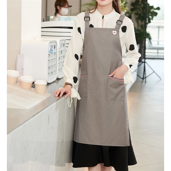 12 oz. Serge Kitchen Apron w/ Shoulder strap & 2 pockets - 12 oz. Serge Kitchen Apron w/ Shoulder strap & 2 pockets - Image 5 of 9