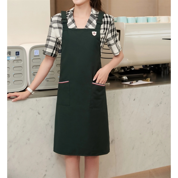 12 oz. Serge Kitchen Apron w/ Shoulder strap & 2 pockets - 12 oz. Serge Kitchen Apron w/ Shoulder strap & 2 pockets - Image 7 of 9
