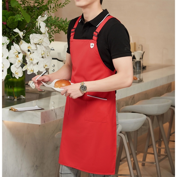 12 oz. Serge Kitchen Apron w/ Shoulder strap & 2 pockets - 12 oz. Serge Kitchen Apron w/ Shoulder strap & 2 pockets - Image 9 of 9
