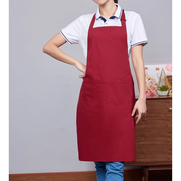 12 oz. 100% Cotton Waterproof Kitchen Apron w/ 2 Pockets - 12 oz. 100% Cotton Waterproof Kitchen Apron w/ 2 Pockets - Image 9 of 10