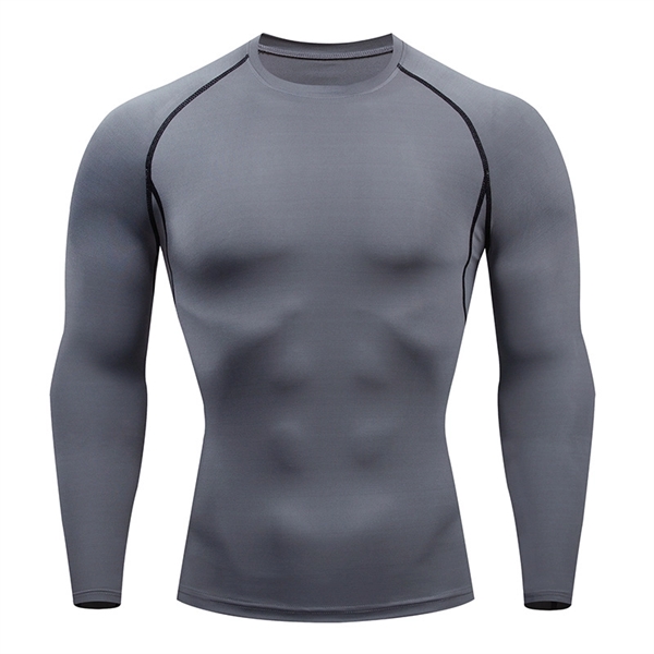Men's Thermal Long Sleeve Compression Shirts - Men's Thermal Long Sleeve Compression Shirts - Image 4 of 11