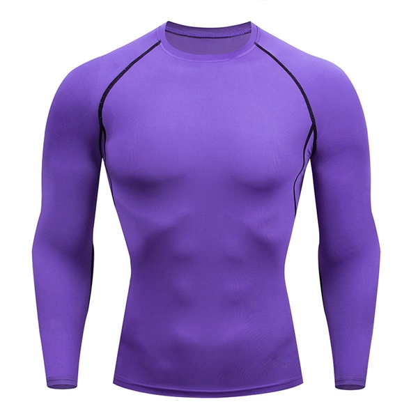 Men's Thermal Long Sleeve Compression Shirts - Men's Thermal Long Sleeve Compression Shirts - Image 6 of 11