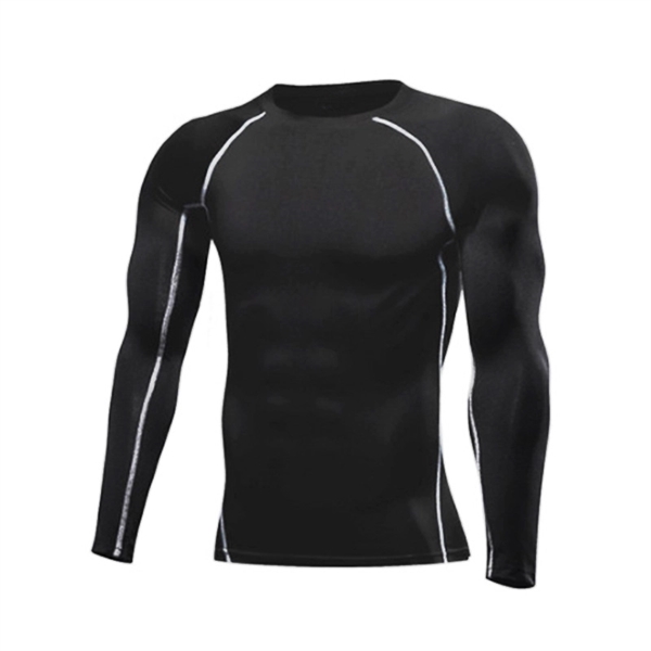 Men's Thermal Long Sleeve Compression Shirts - Men's Thermal Long Sleeve Compression Shirts - Image 8 of 11