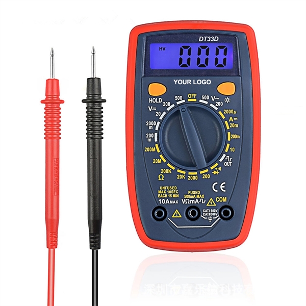 Digital Multimeter with DC AC Voltmeter - Digital Multimeter with DC AC Voltmeter - Image 0 of 5