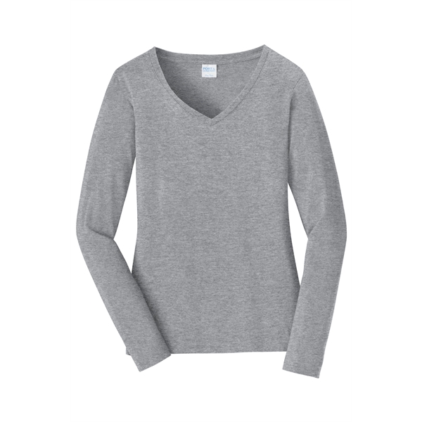 Port & Company Women's Long Sleeve Fan Favorite V-Neck Tee. - Port & Company Women's Long Sleeve Fan Favorite V-Neck Tee. - Image 56 of 63