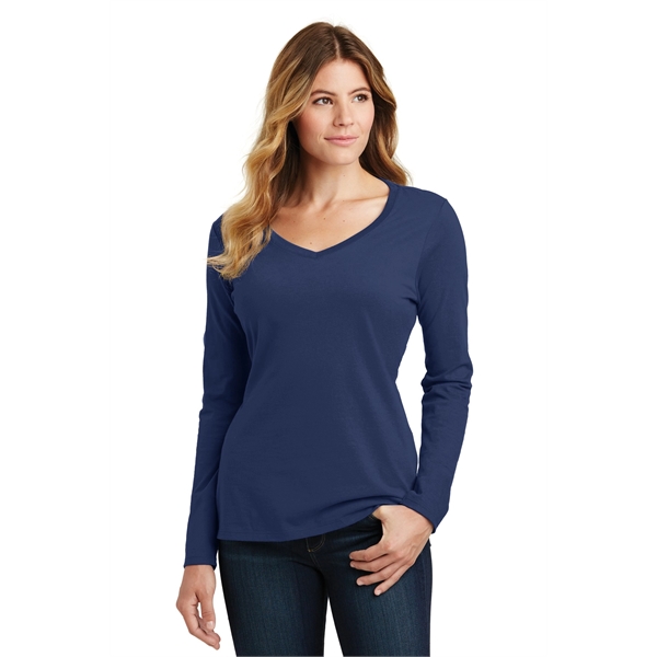 Port & Company Women's Long Sleeve Fan Favorite V-Neck Tee. - Port & Company Women's Long Sleeve Fan Favorite V-Neck Tee. - Image 63 of 63