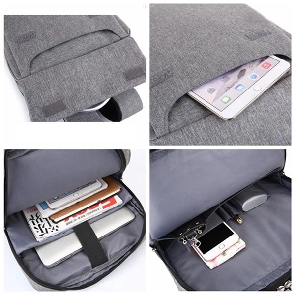 15.6 " Laptop Backpack with USB port - 15.6 " Laptop Backpack with USB port - Image 4 of 5