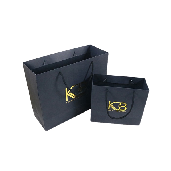 Custom Black Kraft Paper Bag - Custom Black Kraft Paper Bag - Image 0 of 2