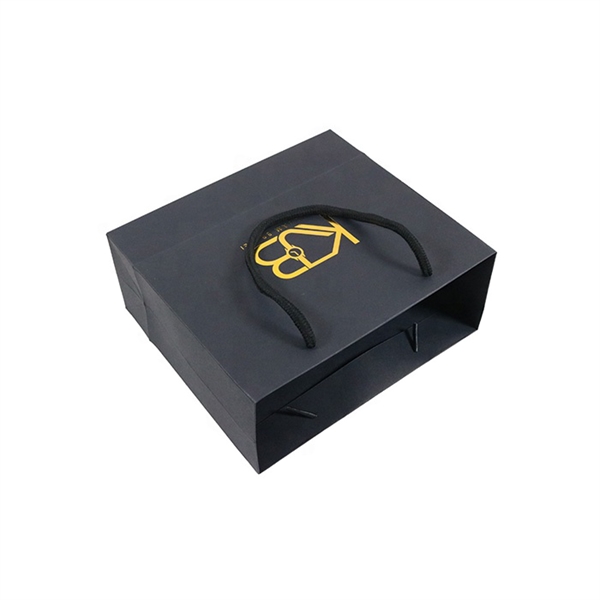 Custom Black Kraft Paper Bag - Custom Black Kraft Paper Bag - Image 1 of 2