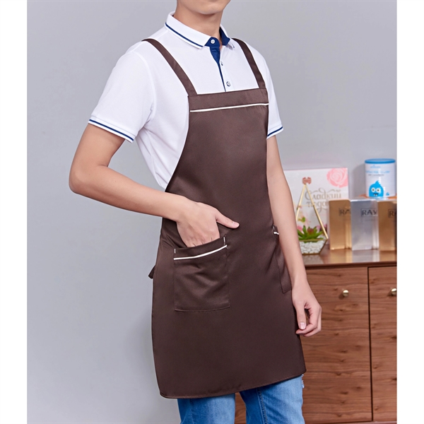 12 oz Woven knitted Kitchen Apron w/ Cross Strap & 2 pockets - 12 oz Woven knitted Kitchen Apron w/ Cross Strap & 2 pockets - Image 4 of 7