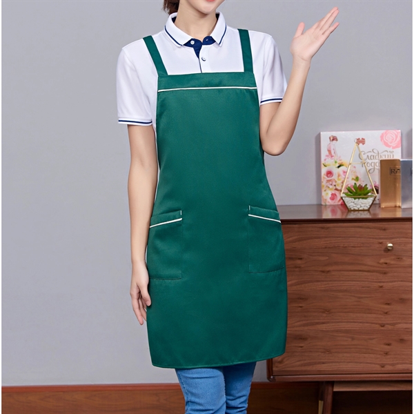 12 oz Woven knitted Kitchen Apron w/ Cross Strap & 2 pockets - 12 oz Woven knitted Kitchen Apron w/ Cross Strap & 2 pockets - Image 7 of 7