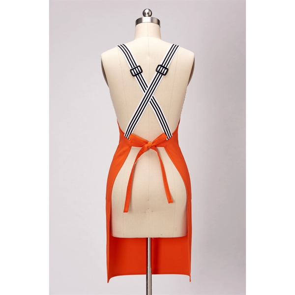 12 oz Woven knitted Kitchen Apron w/ 2 pocket, Striped Strap - 12 oz Woven knitted Kitchen Apron w/ 2 pocket, Striped Strap - Image 10 of 10