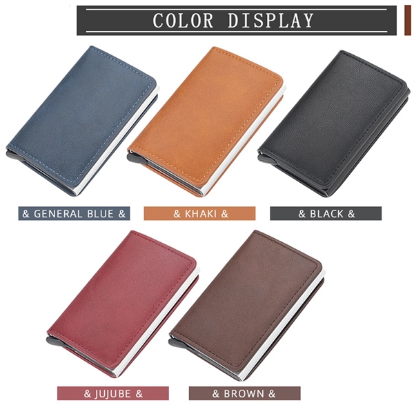 RFID Slim Wallet Pop-up Credit Card Holder With Money Clip - RFID Slim Wallet Pop-up Credit Card Holder With Money Clip - Image 2 of 5