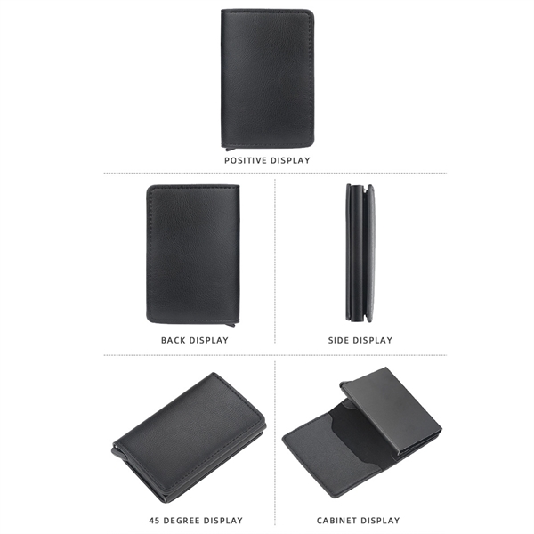 RFID Slim Wallet Pop-up Credit Card Holder With Money Clip - RFID Slim Wallet Pop-up Credit Card Holder With Money Clip - Image 3 of 5