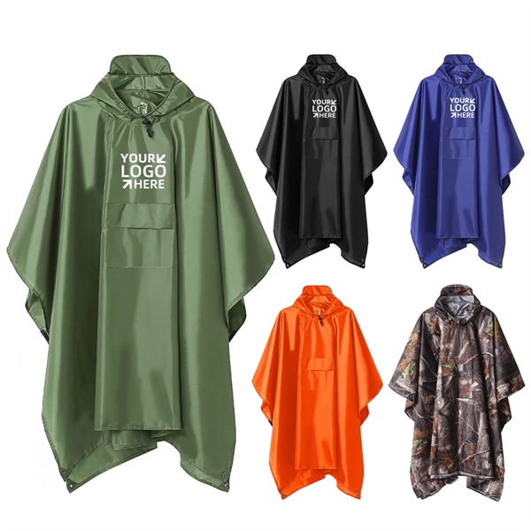 3 in 1 Outdoor Hooded Rain Ponchos/Mat/Tent Trap - 3 in 1 Outdoor Hooded Rain Ponchos/Mat/Tent Trap - Image 0 of 3