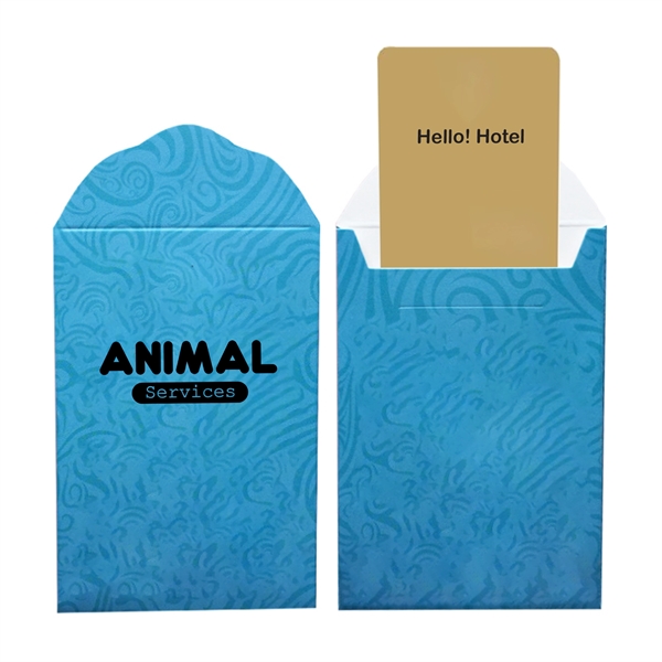 Custom White Cover Hotel Card Holder - Custom White Cover Hotel Card Holder - Image 1 of 5