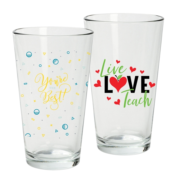 Full Color Mixing Glass 16 Oz