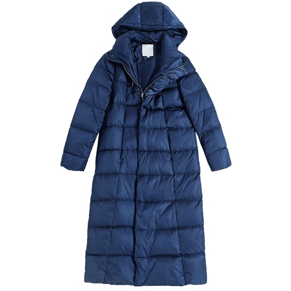 Women's Hooded Thickened Long Down Jacket - Women's Hooded Thickened Long Down Jacket - Image 6 of 10