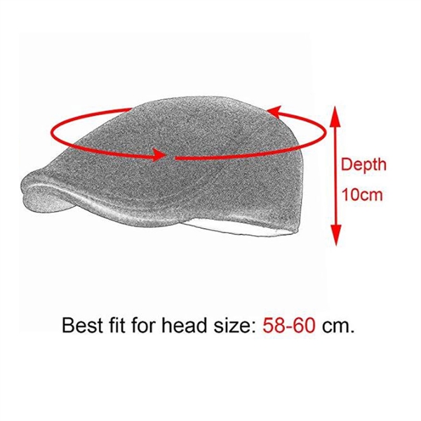Newsboy Men's Flat Cap - Newsboy Men's Flat Cap - Image 3 of 3