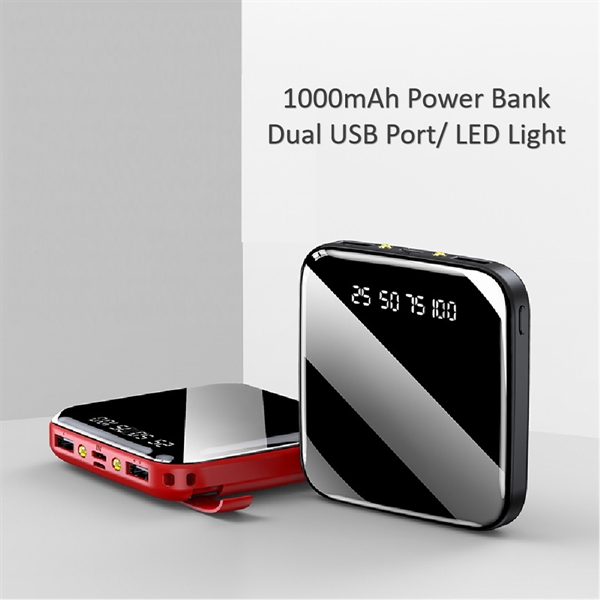 10000MAh Mini Power Bank with LED Light - 10000MAh Mini Power Bank with LED Light - Image 0 of 2