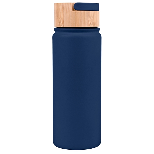 20 oz. Vacuum-Sealed Stainless Water Bottle with Bamboo Lid - 20 oz. Vacuum-Sealed Stainless Water Bottle with Bamboo Lid - Image 8 of 9