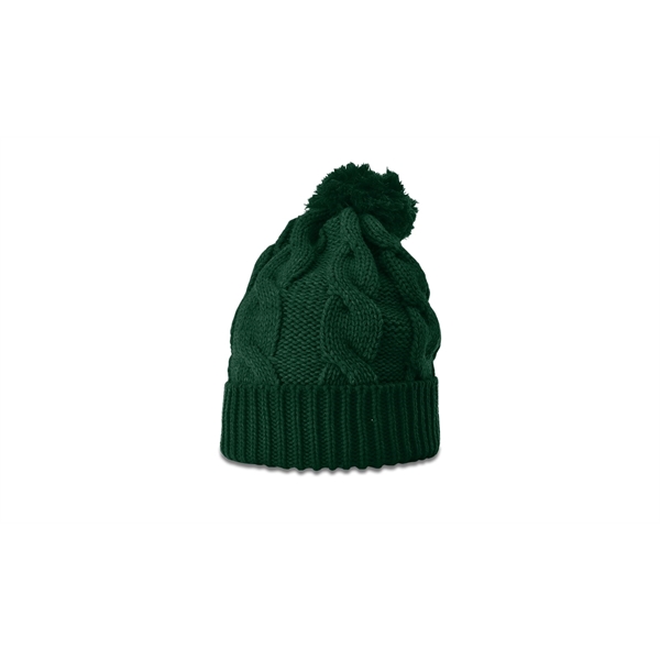 Chunk Twist Knit Beanie with Cuff - Chunk Twist Knit Beanie with Cuff - Image 14 of 22