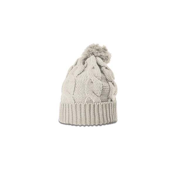 Chunk Twist Knit Beanie with Cuff - Chunk Twist Knit Beanie with Cuff - Image 18 of 22