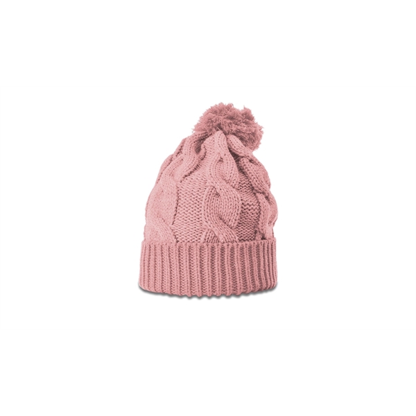 Chunk Twist Knit Beanie with Cuff - Chunk Twist Knit Beanie with Cuff - Image 20 of 22