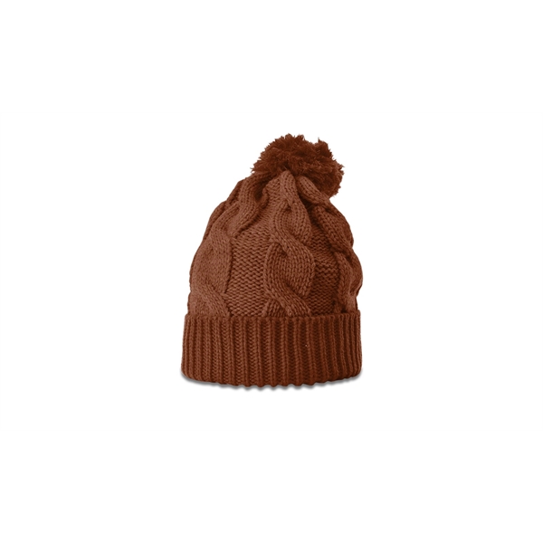 Chunk Twist Knit Beanie with Cuff - Chunk Twist Knit Beanie with Cuff - Image 21 of 22