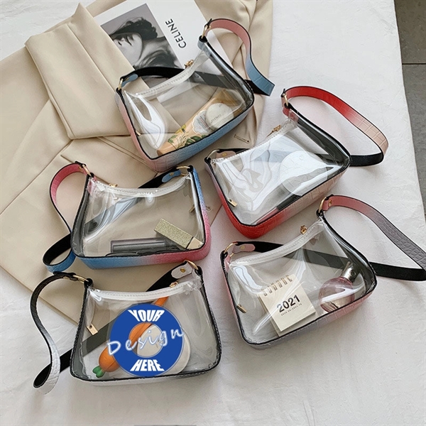 PVC Clear Hobo Crossbody Bag - PVC Clear Hobo Crossbody Bag - Image 0 of 3