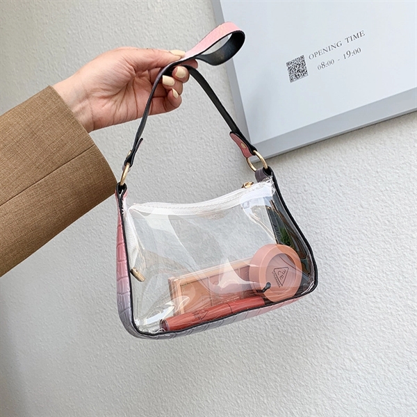 PVC Clear Hobo Crossbody Bag - PVC Clear Hobo Crossbody Bag - Image 1 of 3