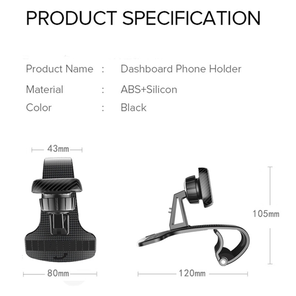 360 degrees adjustable instrument panel mobile phone stand - 360 degrees adjustable instrument panel mobile phone stand - Image 3 of 10