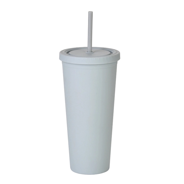 24oz Pastel Colored Plastic Cups with Lids and Straws - 24oz Pastel Colored Plastic Cups with Lids and Straws - Image 1 of 14